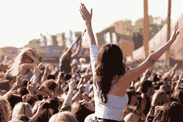 Mitsingen beim Open Air Konzert